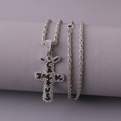 2022 Trend Hip Hop Travis Scott Cactus Cubic Zirconia Silver Color Golden Necklaces Pendants for Men Jewelry Fashion Accessories
