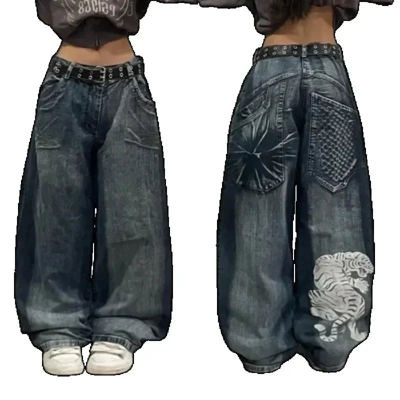 Y2K Baggy Harajuku Hosen Für Frauen