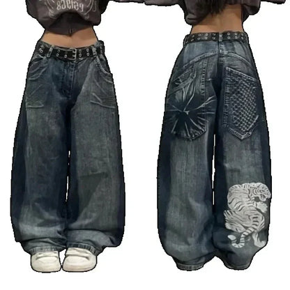 Y2K Baggy Harajuku Hosen Für Frauen