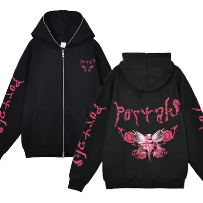 Melanie Martinez Zip-Up Jackets Rapper Female Singer Hoodie Streetwear Full Zipper Hoodies Female Hooded Sweatshirts Y2K Hoody