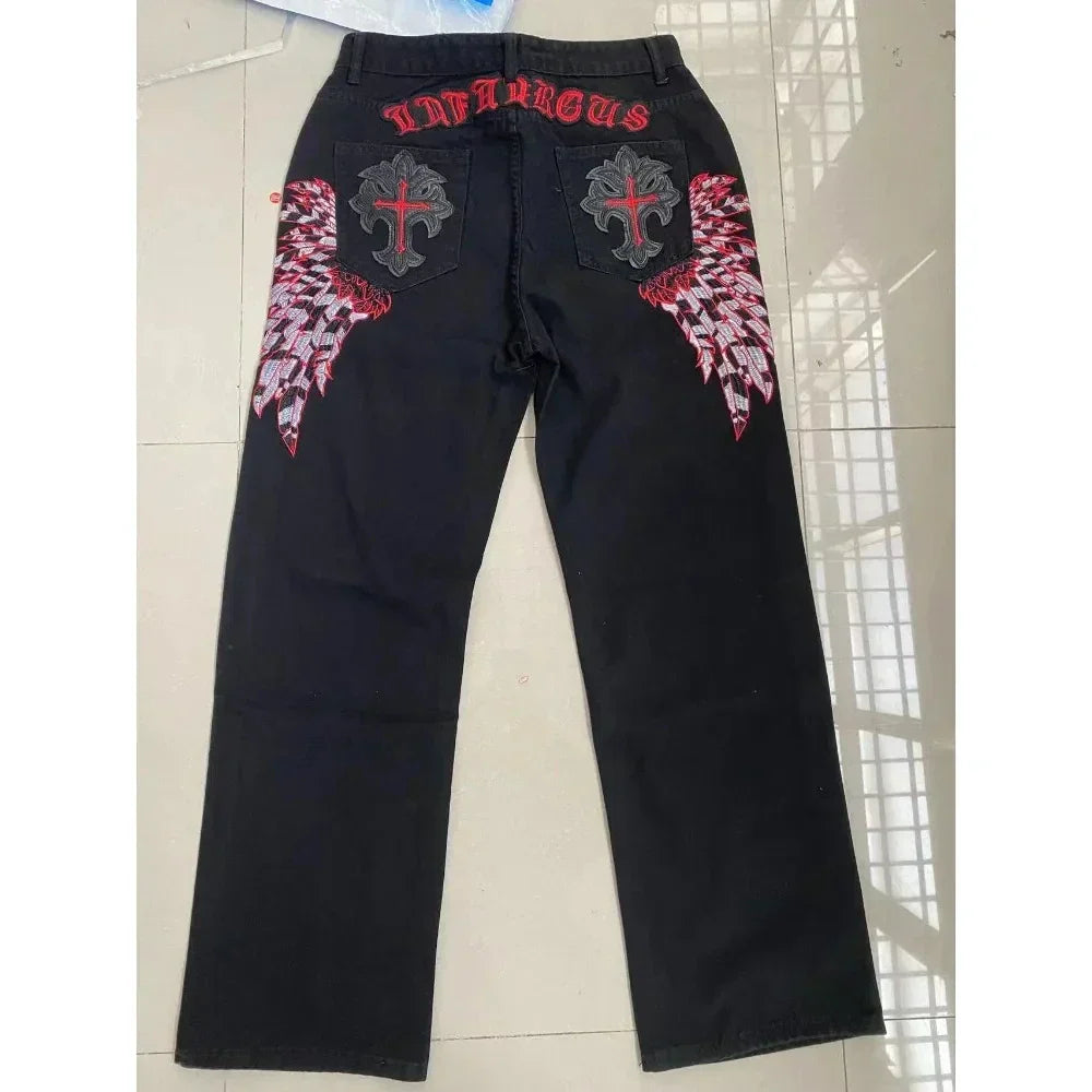 Y2K Baggy Harajuku Hosen Für Frauen