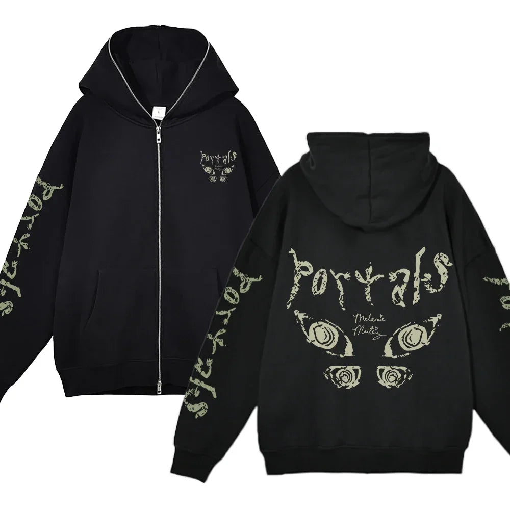 Melanie Martinez Zip-Up Jackets Rapper Female Singer Hoodie Streetwear Full Zipper Hoodies Female Hooded Sweatshirts Y2K Hoody