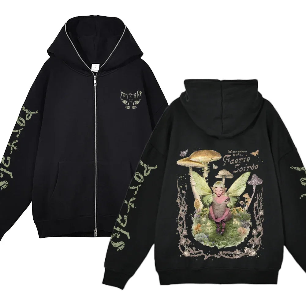 Melanie Martinez Zip-Up Jackets Rapper Female Singer Hoodie Streetwear Full Zipper Hoodies Female Hooded Sweatshirts Y2K Hoody