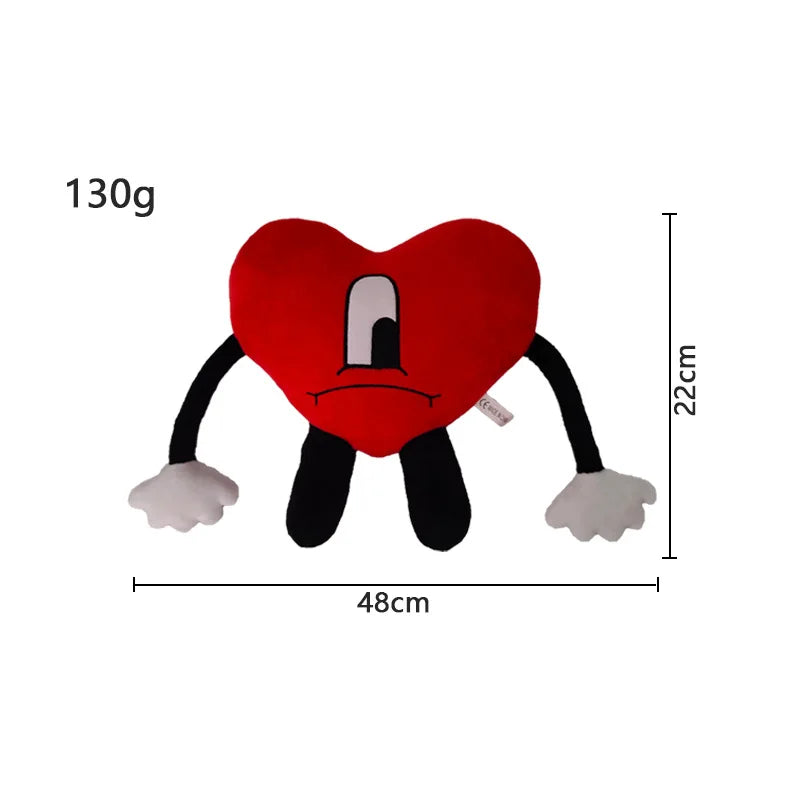 48Cm Kawaii Un Verano Sin Ti Bad Bunny Plush Toy Stuffed Soft Anime Bad Bunny Heart Plush Fashion Children Gifts Doll Birthday