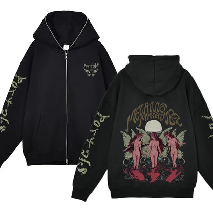 Melanie Martinez Zip-Up Jackets Rapper Female Singer Hoodie Streetwear Full Zipper Hoodies Female Hooded Sweatshirts Y2K Hoody
