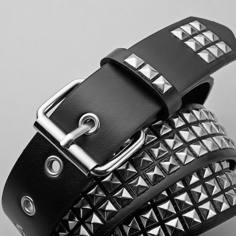 Trendy Rivet Belt, Heavy Metal Style Belt, Unisex Punk Rock Style Belt, Jeans Belt, Y2K Style Belt, Fashion Decoration Belt