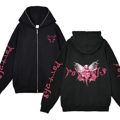Melanie Martinez Zip-Up Jackets Rapper Female Singer Hoodie Streetwear Full Zipper Hoodies Female Hooded Sweatshirts Y2K Hoody