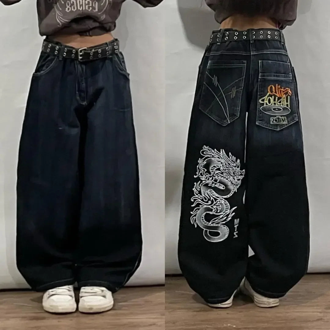 Y2K Baggy Harajuku Hosen Für Frauen