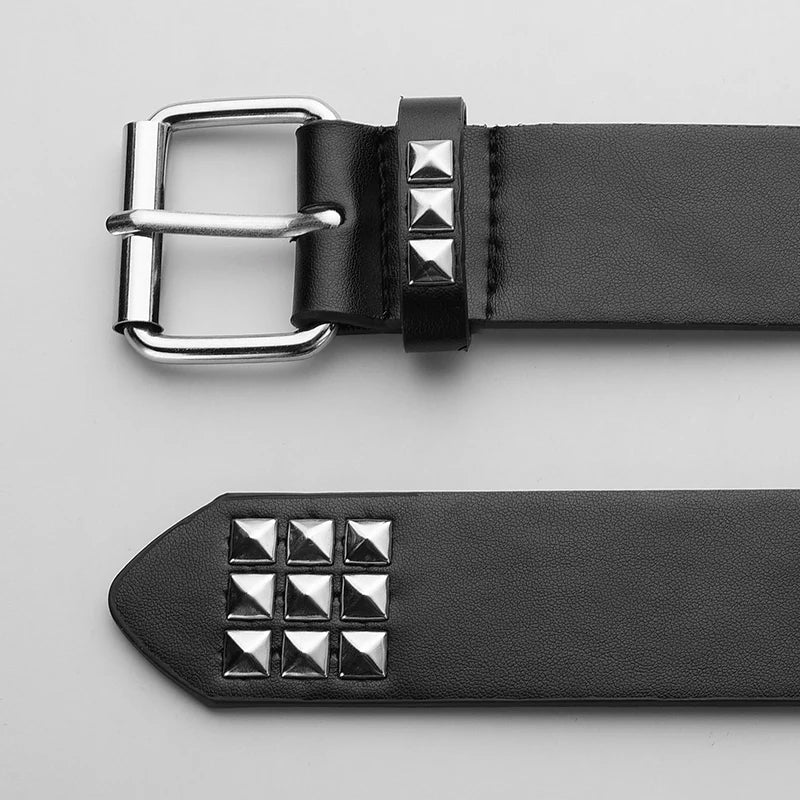 Trendy Rivet Belt, Heavy Metal Style Belt, Unisex Punk Rock Style Belt, Jeans Belt, Y2K Style Belt, Fashion Decoration Belt