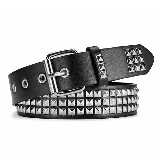 Trendy Rivet Belt, Heavy Metal Style Belt, Unisex Punk Rock Style Belt, Jeans Belt, Y2K Style Belt, Fashion Decoration Belt