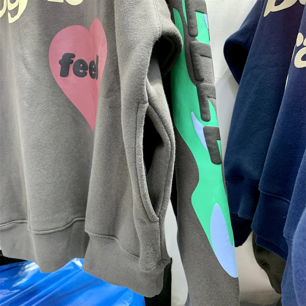 Vintage CPFM Kids See Ghosts FREEEE Hoodie Men Women Puff Print Sweatshirts Oversize Pullovers Hooded